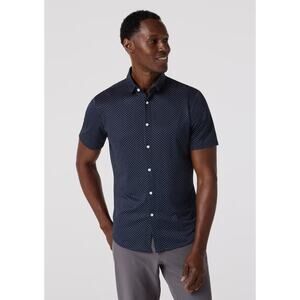 Mizzen + Main Haylard Short Sleeve Button Down Sz XL Trim